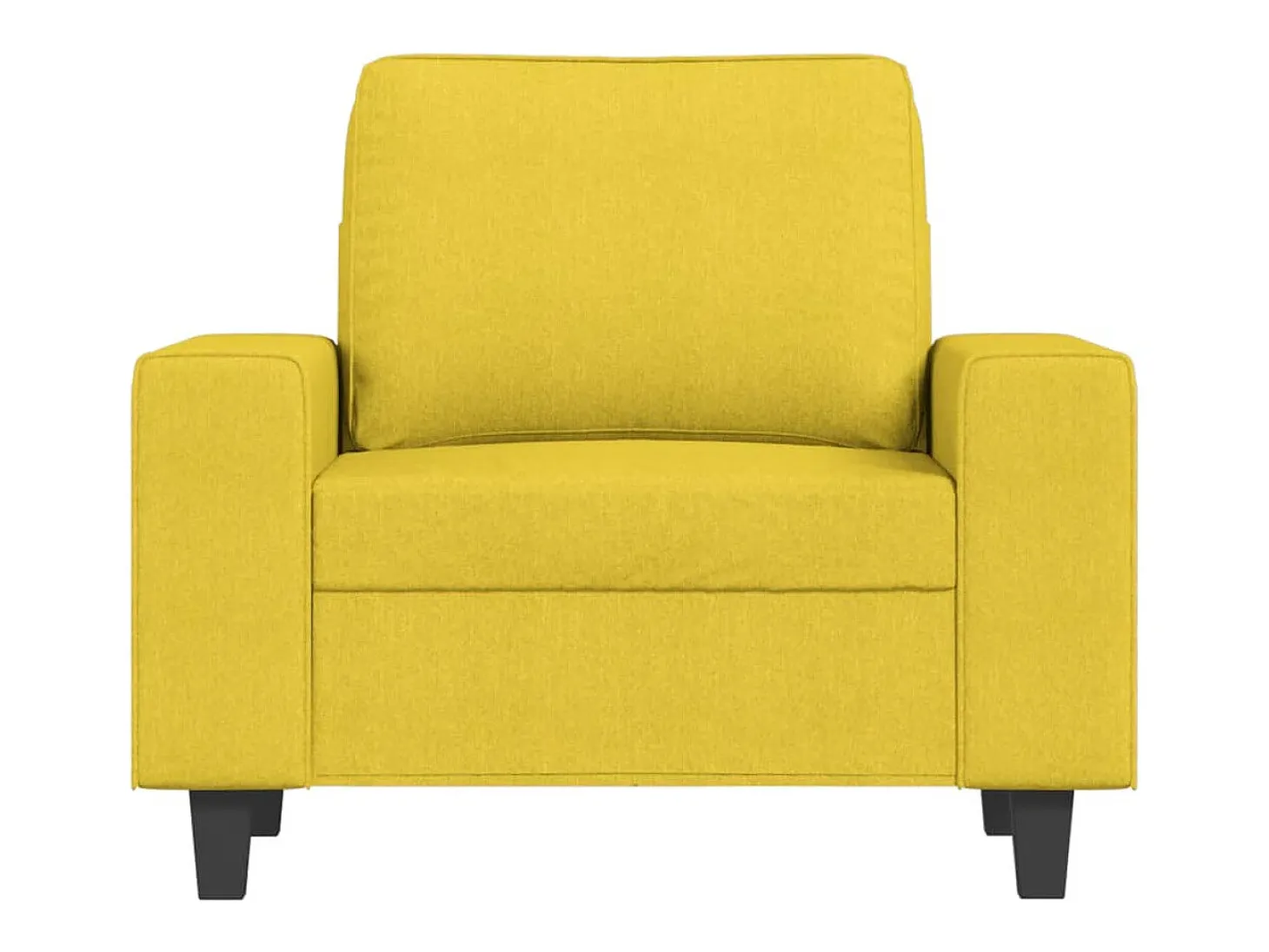 Sillón de tela amarillo claro 60 cm PWFG69287