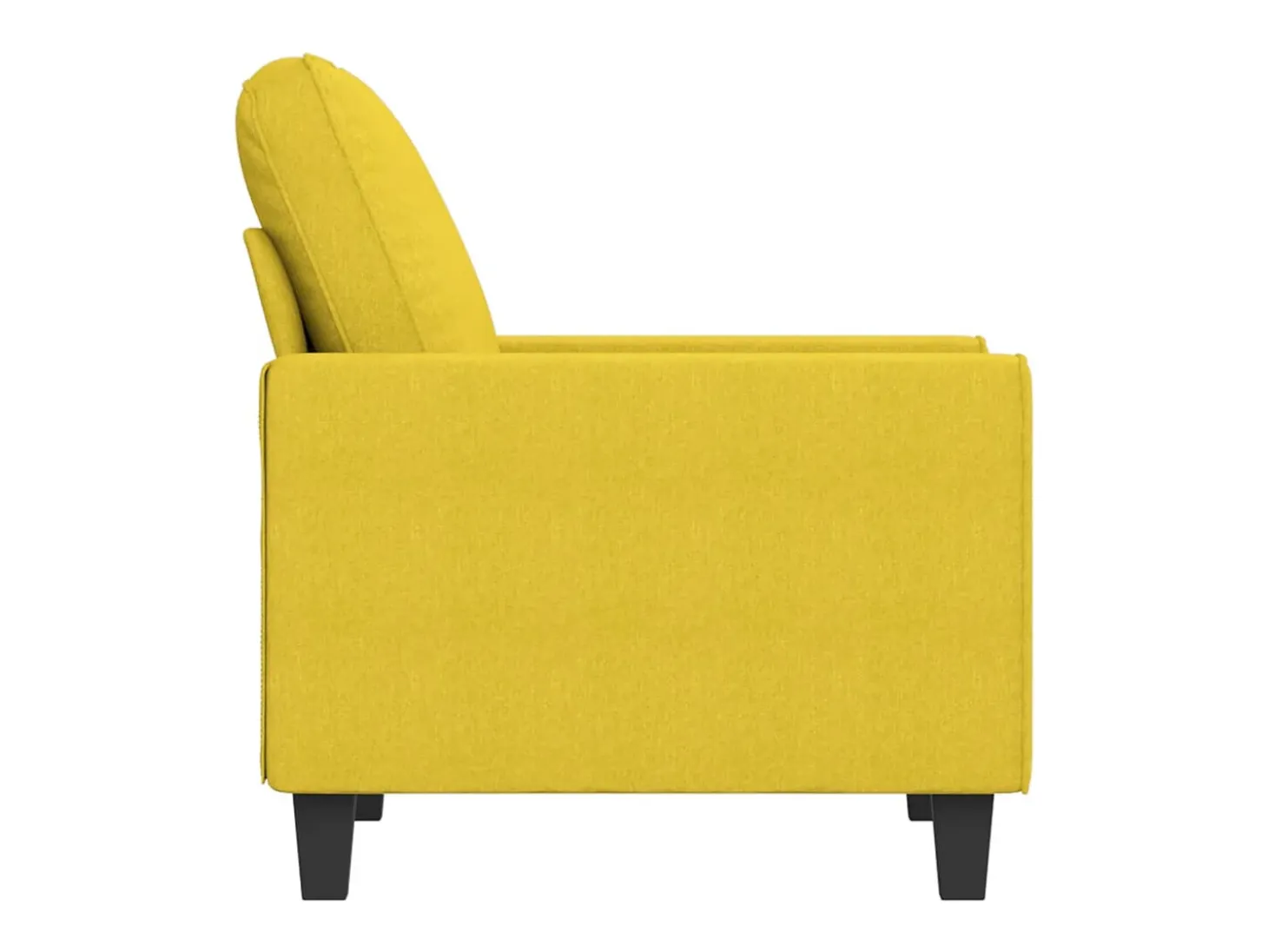 Sillón de tela amarillo claro 60 cm PWFG69287