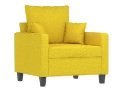 Sillón de tela amarillo claro 60 cm