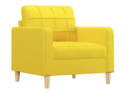 Sillón de tela amarillo claro 60 cm