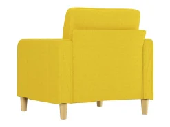 Sillón de tela amarillo claro 60 cm