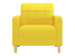 Sillón de tela amarillo claro 60 cm