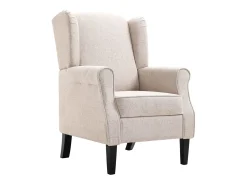 Sillón de tela beige