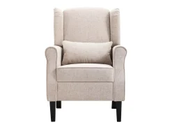 Sillón de tela beige