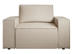 Sillón de tela beige estilo diseño AMELIA