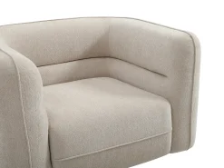 Sillón de tela chenilla beige producto ecorresponsable TALIENA