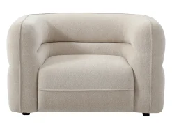 Sillón de tela chenilla beige producto ecorresponsable TALIENA