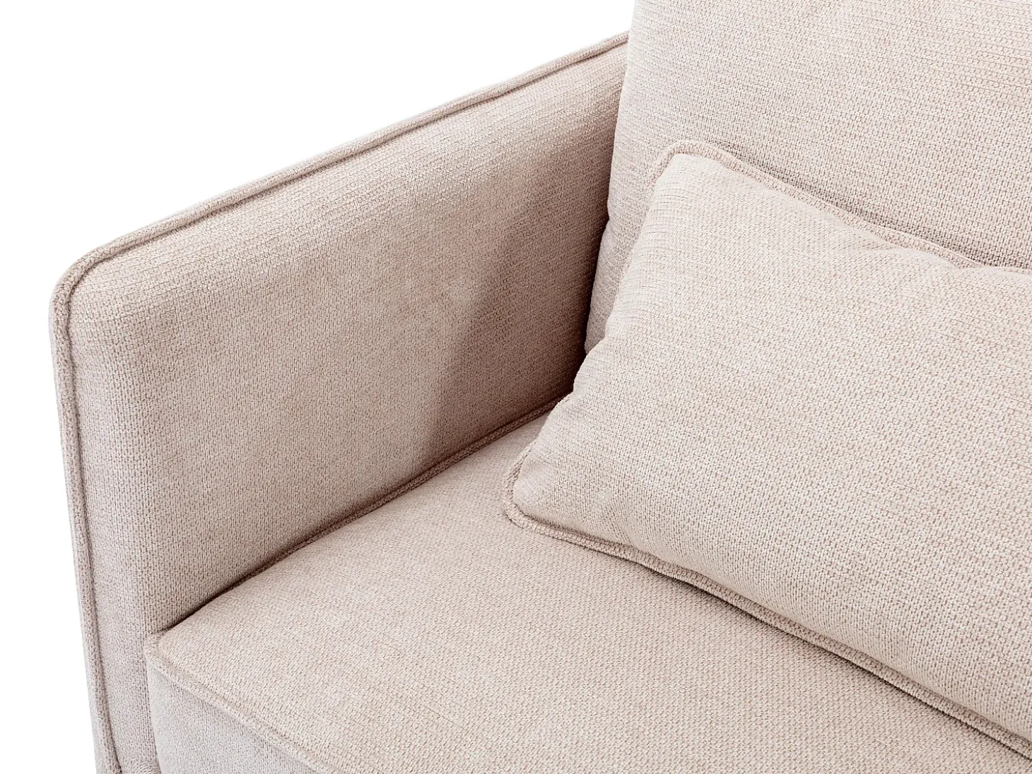 Sillón de tela color beige estilo contemporáneo TORMELDA
