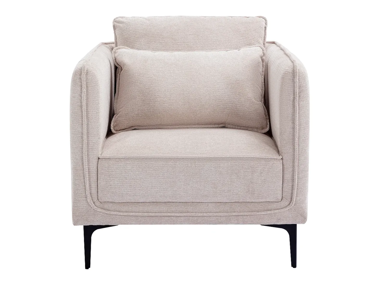 Sillón de tela color beige estilo contemporáneo TORMELDA