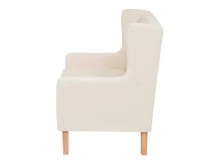 Sillón de tela color blanco crema