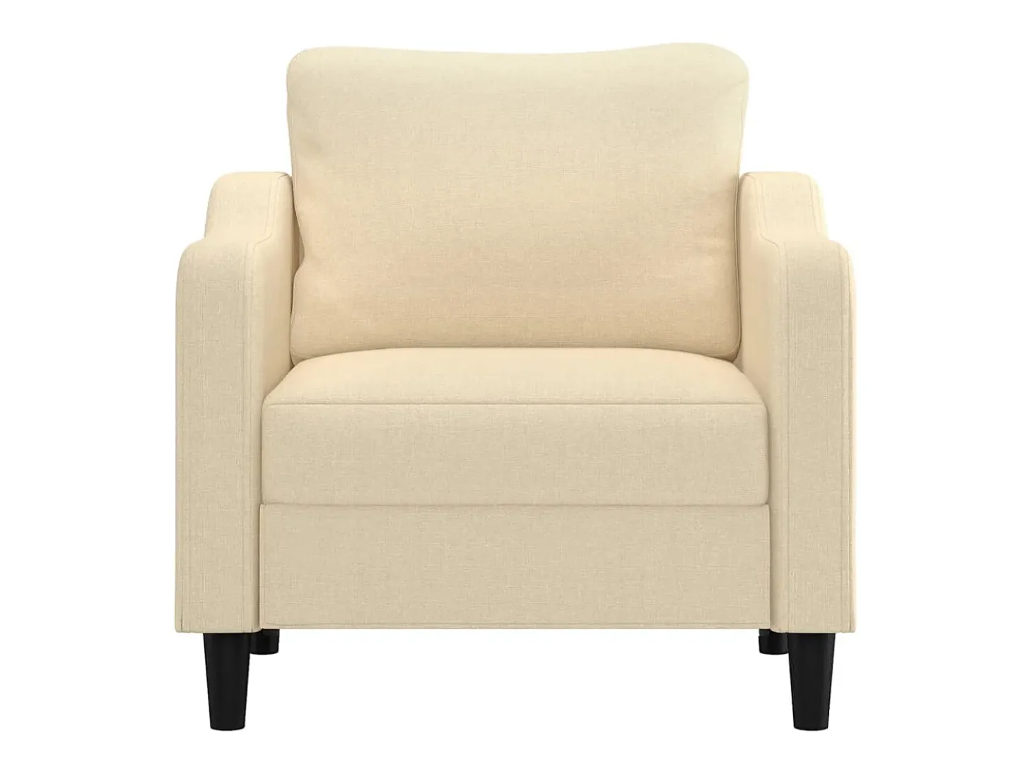 Sillón de tela color crema 60 cm