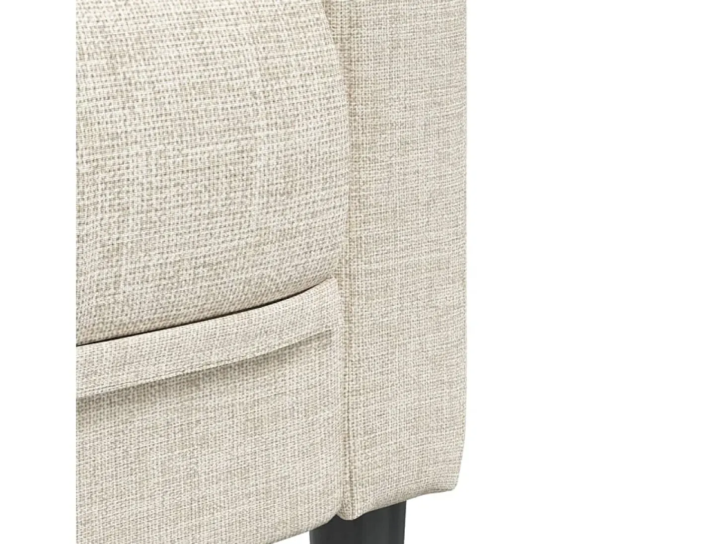 Sillón de tela color crema