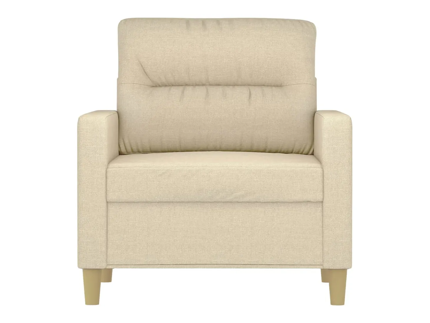 Sillón de tela color crema 60 cm