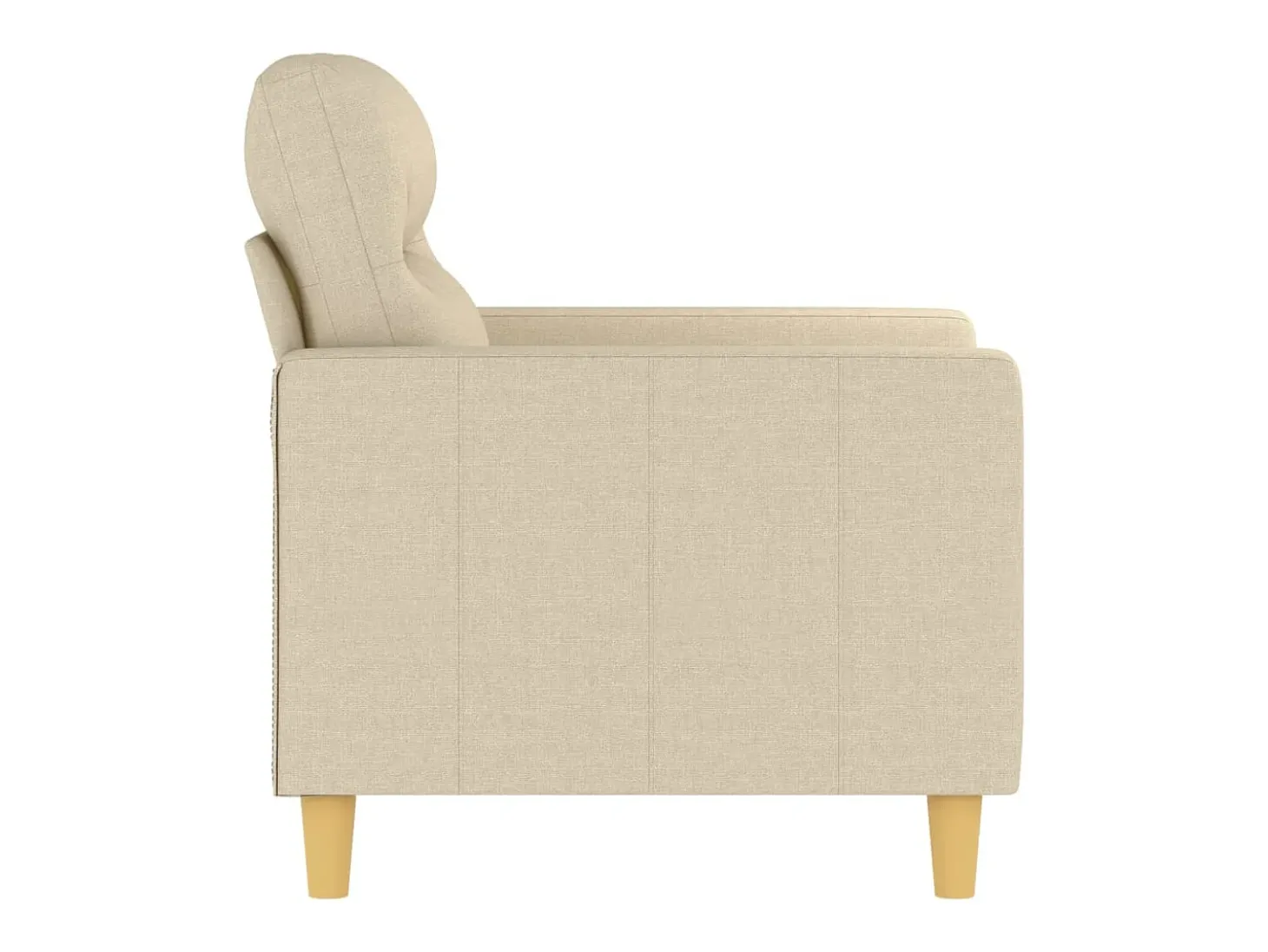 Sillón de tela color crema 60 cm