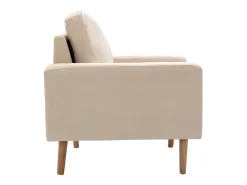 Sillón de tela color crema