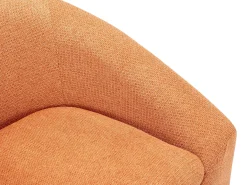 Sillón de tela color terracota estilo diseño OSSANA