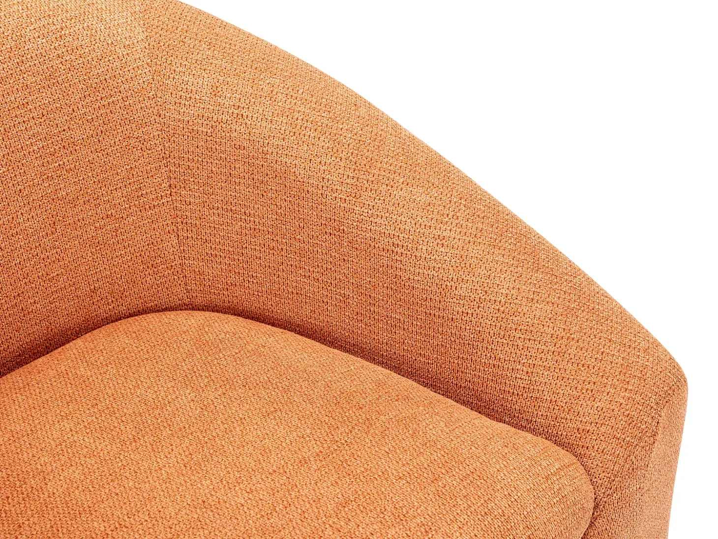 Sillón de tela color terracota estilo diseño OSSANA