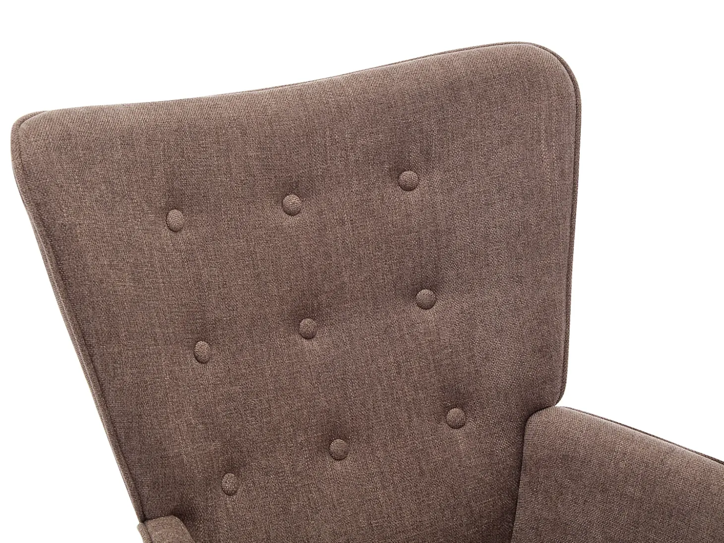 Sillón de tela color topo, estilo escandinavo. VATELY