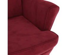 Sillón de tela color vino