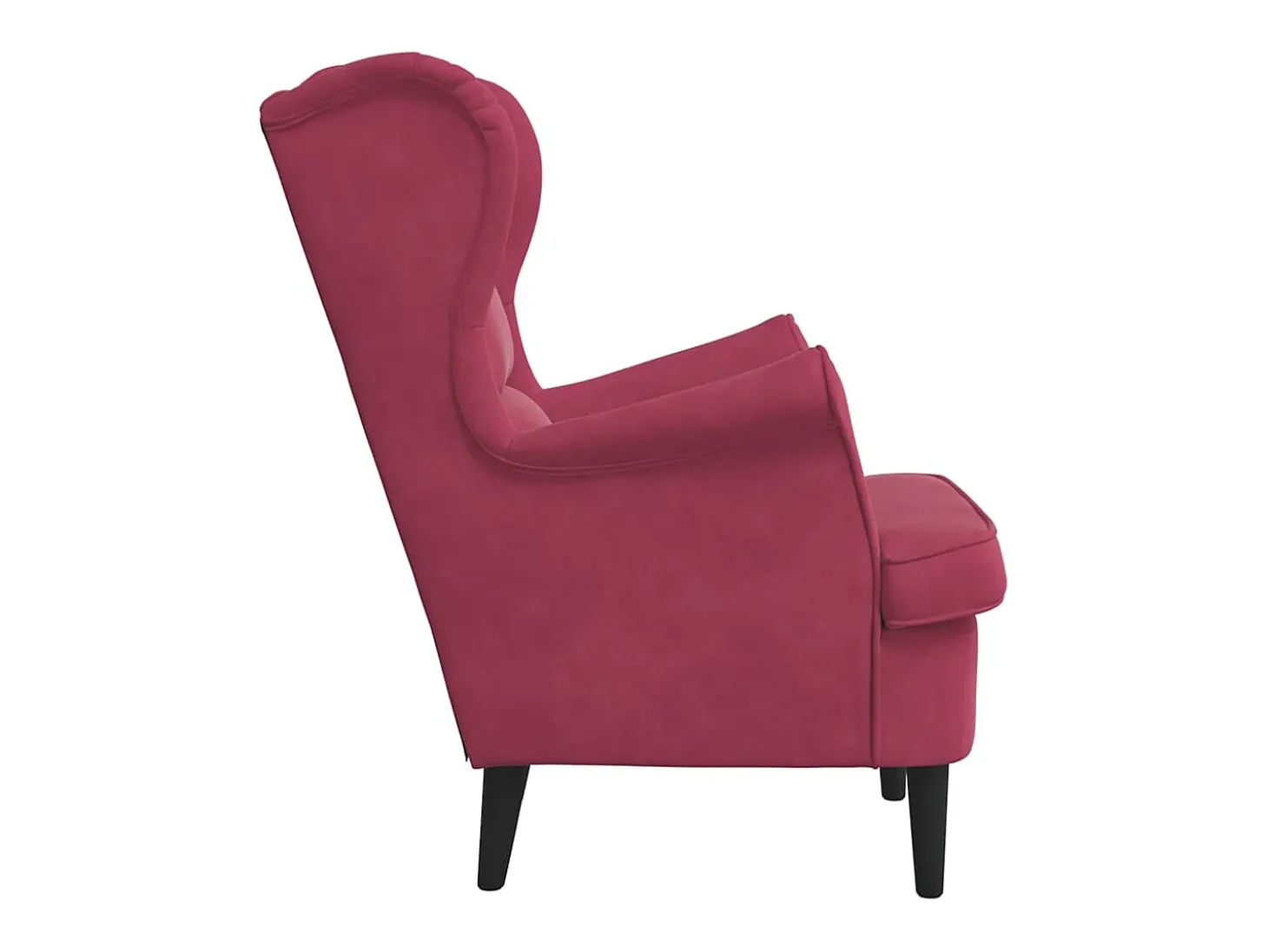 Sillón de tela color vino