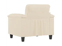 Sillón de tela de microfibra beige 60 cm