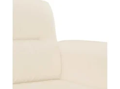 Sillón de tela de microfibra beige 60 cm