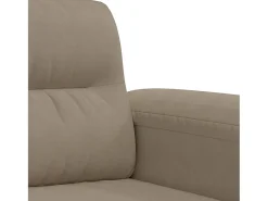 Sillón de tela de microfibra gris taupé 60 cm