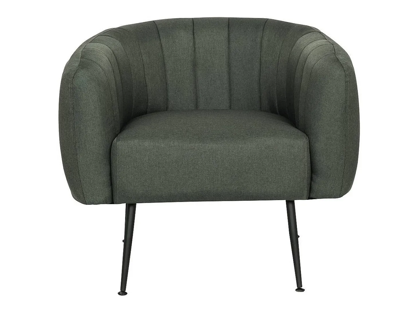 Sillón de tela "Diana" - 81 x 73 x 72 cm - Gris oscuro