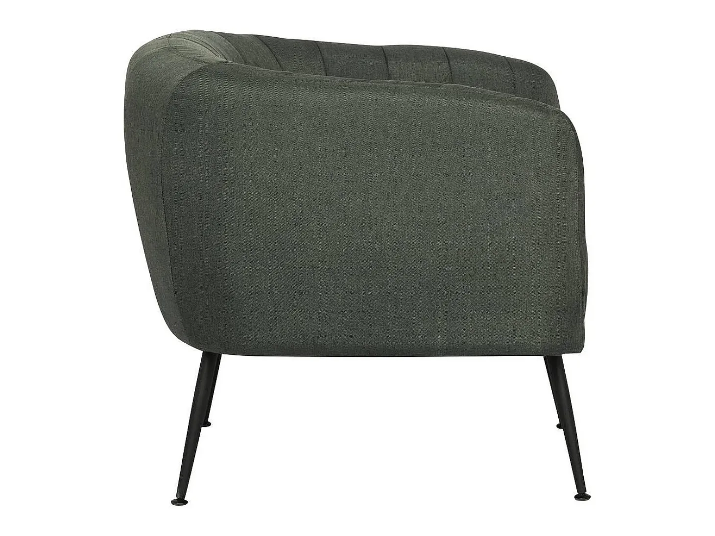 Sillón de tela "Diana" - 81 x 73 x 72 cm - Gris oscuro