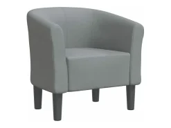 Sillón de tela gris claro