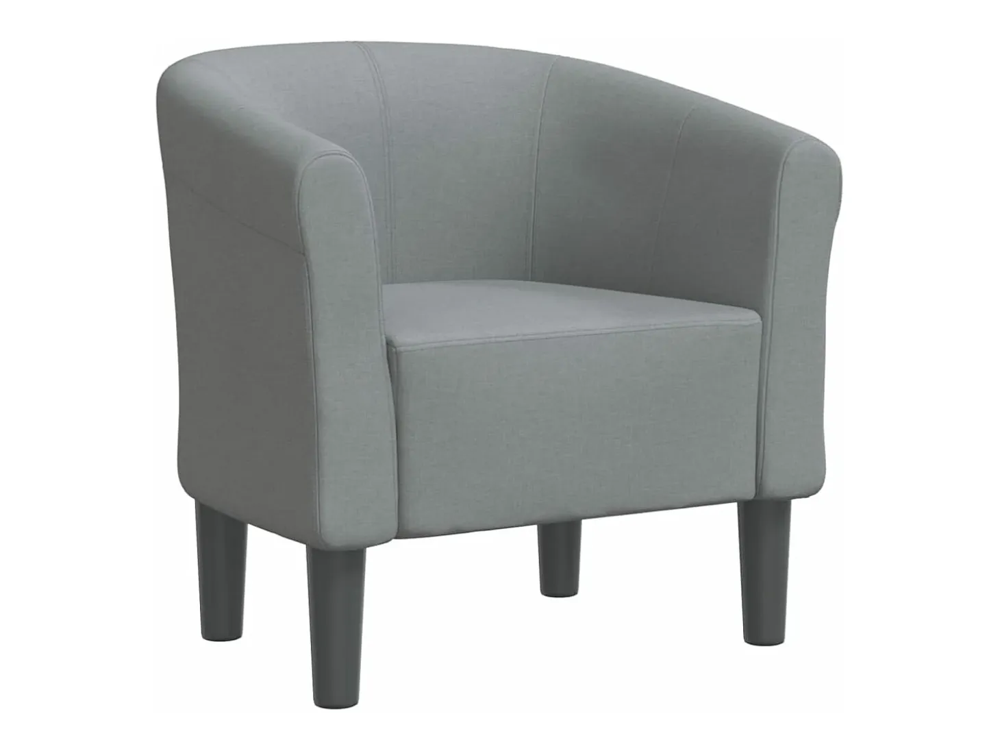 Sillón de tela gris claro