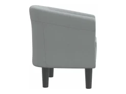 Sillón de tela gris claro