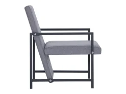 Sillón de tela gris claro