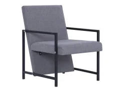 Sillón de tela gris claro