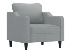 Sillón de tela gris claro 60 cm