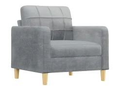 Sillón de tela gris claro 60 cm ES91907