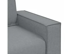 Sillón de tela gris claro de 60 cm