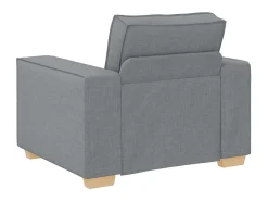 Sillón de tela gris claro de 60 cm
