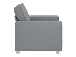 Sillón de tela gris claro de 60 cm