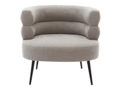 Sillón de tela gris con estructura de metal estilo diseño CAMEDO