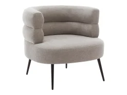 Sillón de tela gris con estructura de metal estilo diseño CAMEDO