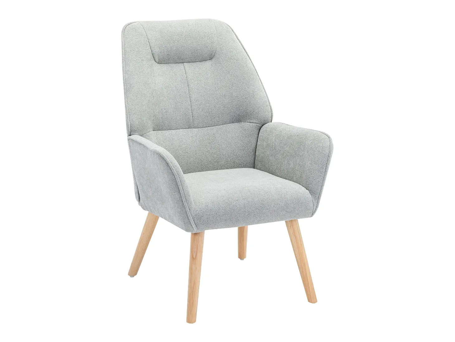 Sillón de tela gris. Estilo escandinavo. OSIMO