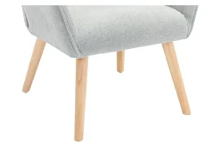 Sillón de tela gris. Estilo escandinavo. OSIMO