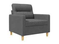 Sillón de tela gris oscuro 60 cm