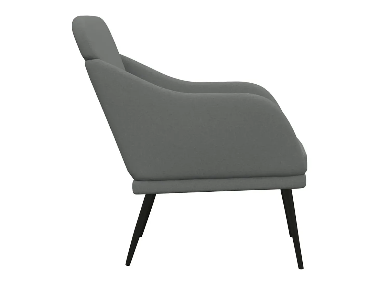 Sillón de tela gris oscuro 63x76x80 cm