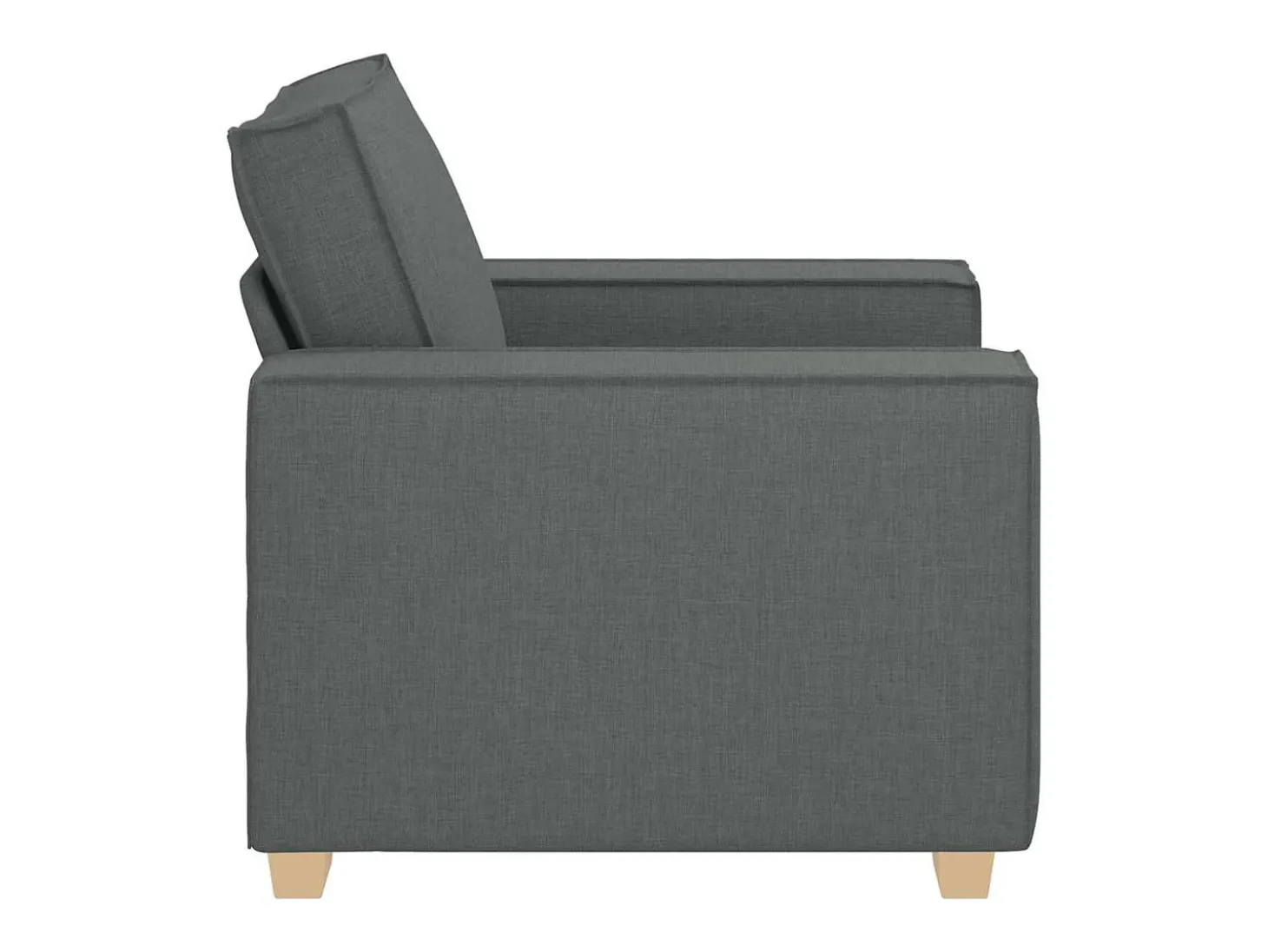Sillón de tela gris oscuro de 60 cm