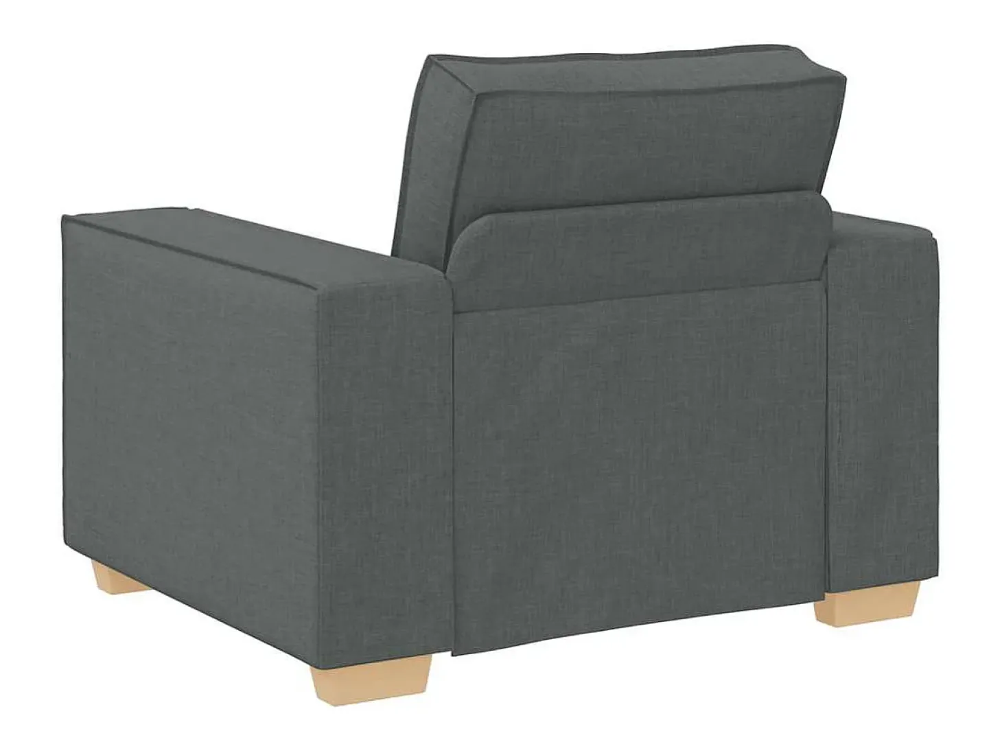Sillón de tela gris oscuro de 60 cm