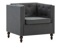 Sillón de tela gris oscuro