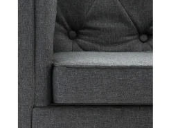 Sillón de tela gris oscuro