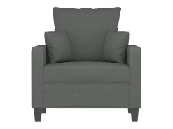 Sillón de tela gris oscuro 60 cm